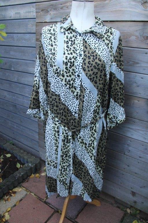 Doorknoopjurk kaki/ creme/ grijs Ciso mt 46 Nieuw Vaste prij, Kleding | Dames, Maat 46/48 (XL) of groter, Nieuw, Ciso, Ophalen of Verzenden