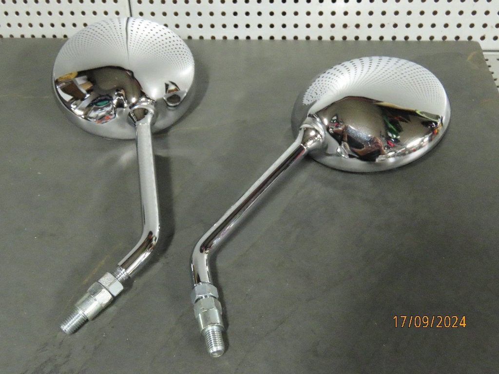 Set Spiegels Chroom M10 aansluiting Spiegel L & R z.g.a.n., Ophalen of Verzenden, MCU