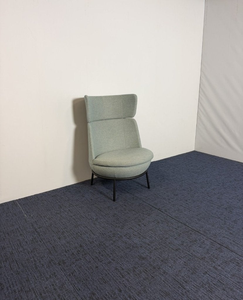 Fauteuil Jonas Ihreborn Pod - mintgroen - zwart frame, Ophalen, Gebruikt, 75 tot 100 cm, Stof