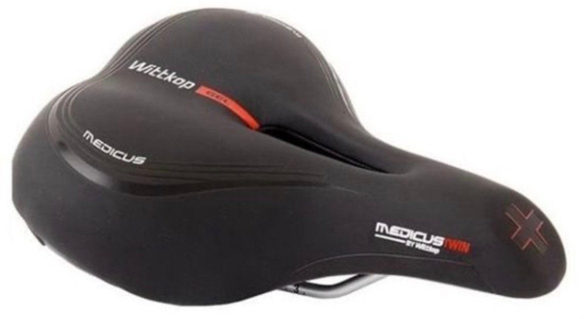 Wittkop Medicus Twin fietszadel met memory foam, Fietsen en Brommers, Elektrische fiets, Kunststof, Ophalen of Verzenden, Zo goed als nieuw