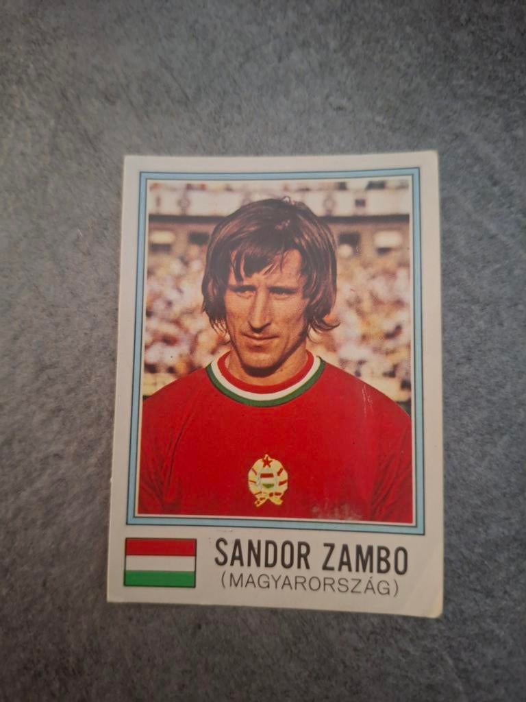 Panini sticker WK 74 München. Speler Sandor Zambo Hongarije., Verzenden, Zo goed als nieuw, Sticker