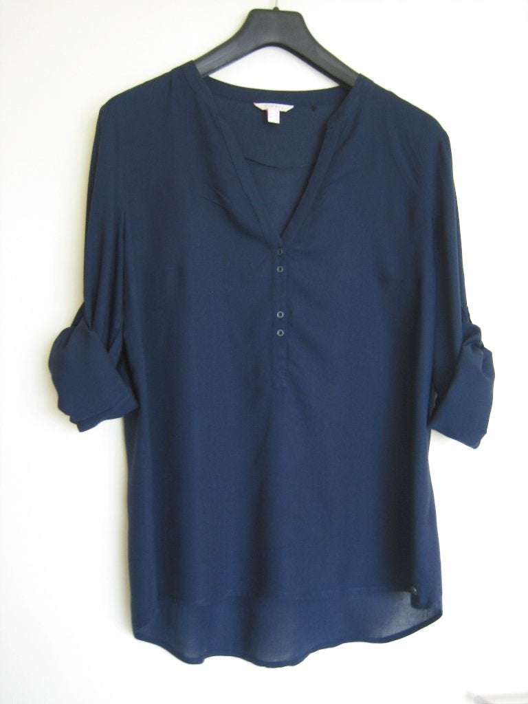 Zeer mooi donkerblauw bloesje van ESPRIT 38 Snazzeys, Maat 38/40 (M), Zo goed als nieuw, Esprit, Verzenden