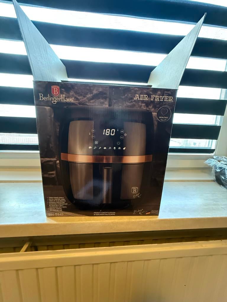 Berlinger Haus Rose Goud Airfryer - Nieuw in doos!, Witgoed en Apparatuur, Airfryers, Ophalen of Verzenden, Nieuw, Airfryer