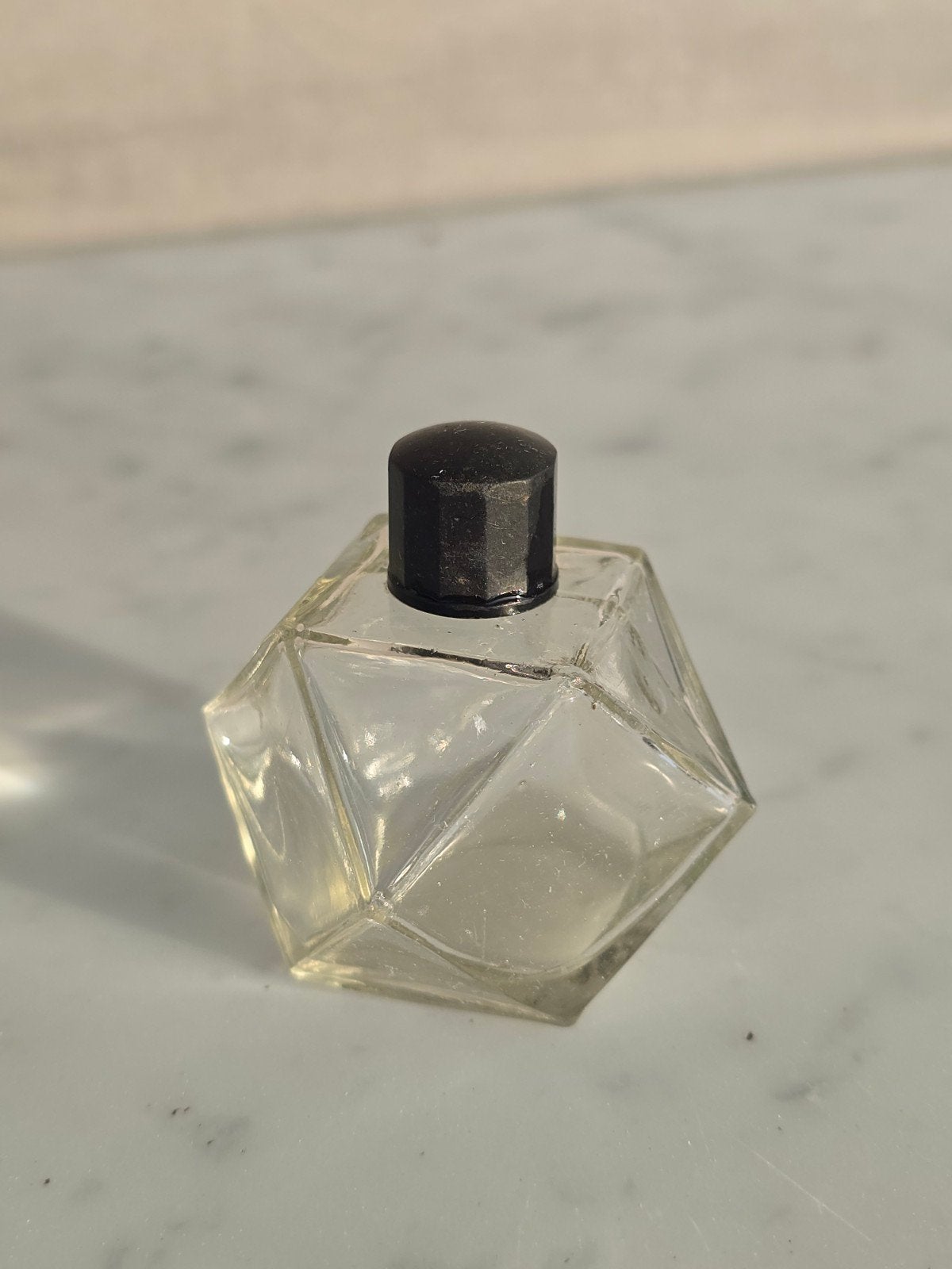 Antieke ART Deco Glazen inktpot inktfles met bakeliete dop, Ophalen of Verzenden