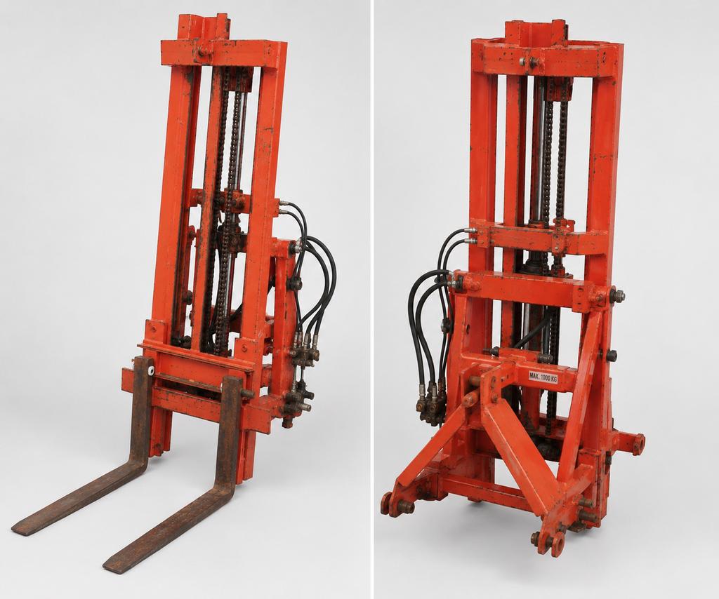 Hydraulische hefmast / pallethef voor achter op tractor, Ophalen