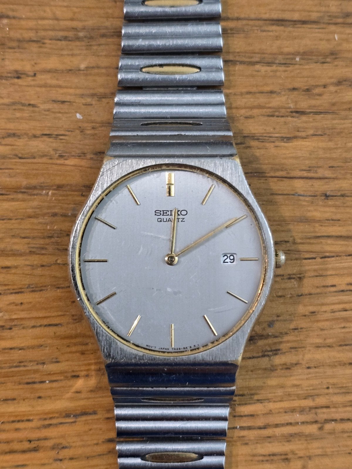 Seiko Quartz Polshorloge 7N29 - 8A30, Gebruikt, Staal, Polshorloge, Ophalen of Verzenden
