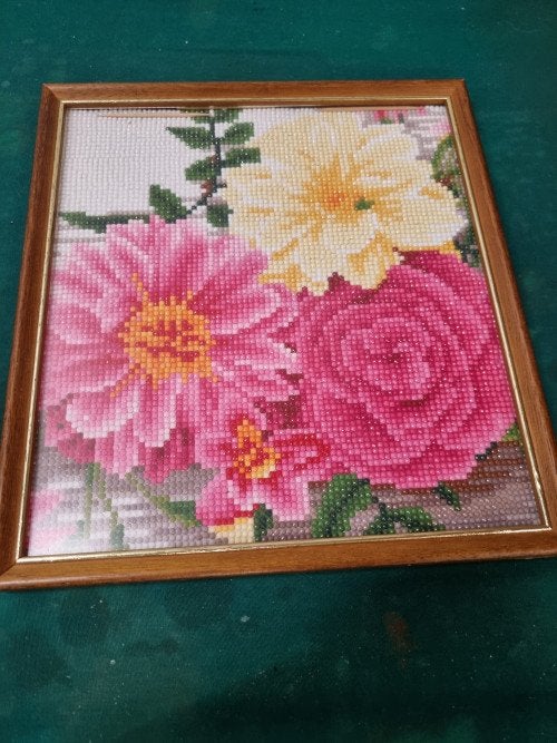 schilderij met rozen in houten lijst, Ophalen of Verzenden, 'T Olde Gre-j, Info@toldegrej.nl, Endepoelstraat 20f Didam