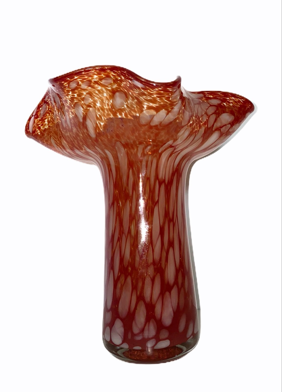 Set van 2 Murano Vazen - Bruin met Wit Gevlekt, Antiek en Kunst, Ophalen