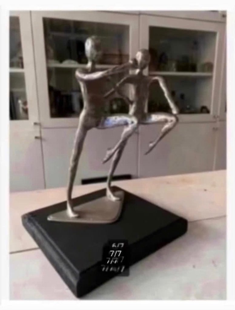 Bijzonder design beeld metaal “Dans, Samen, Ballet”, Ophalen of Verzenden