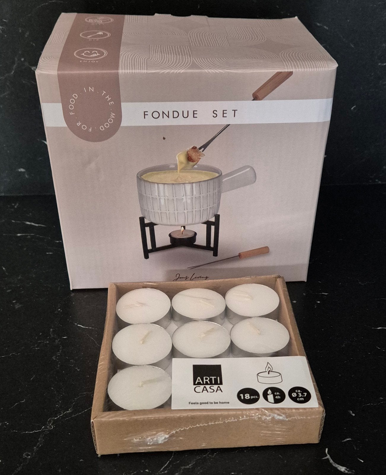 Fondue set porselein, Huis en Inrichting, Overige typen, Nieuw, Ophalen of Verzenden, Overige stijlen