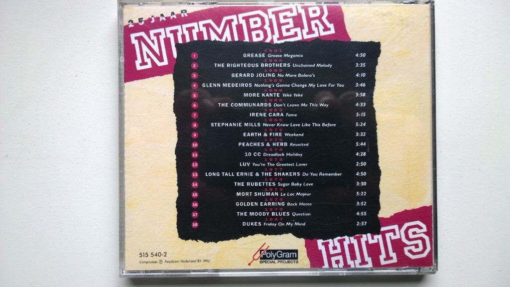 25 Jaar Number 1 Hits, Ophalen of Verzenden, Zo goed als nieuw, Pop