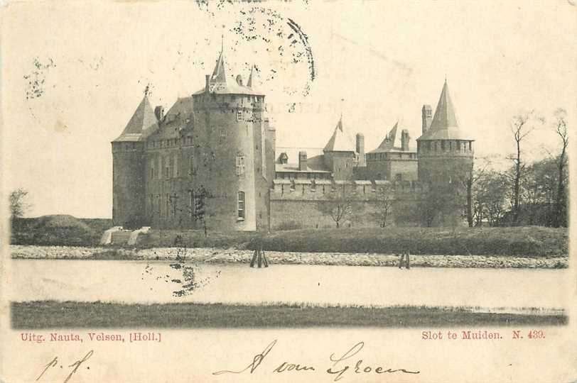 300-292-005 Muiden Slot te Muiden, Verzenden, Voor 1920, Noord-Holland