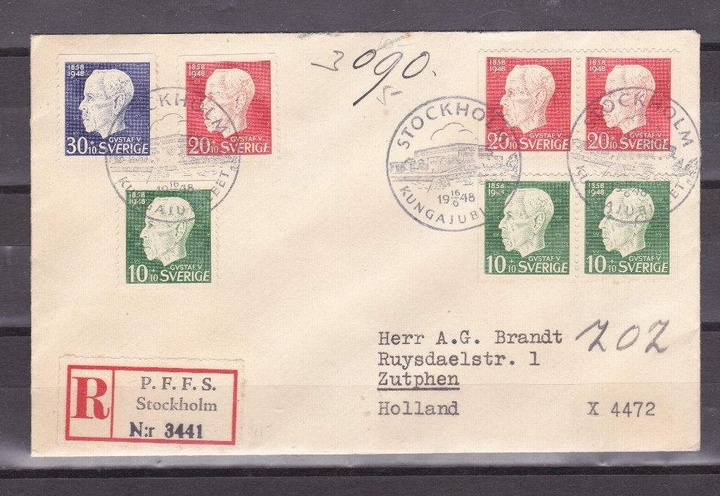brief Zweden 1948, Ophalen of Verzenden, Brief