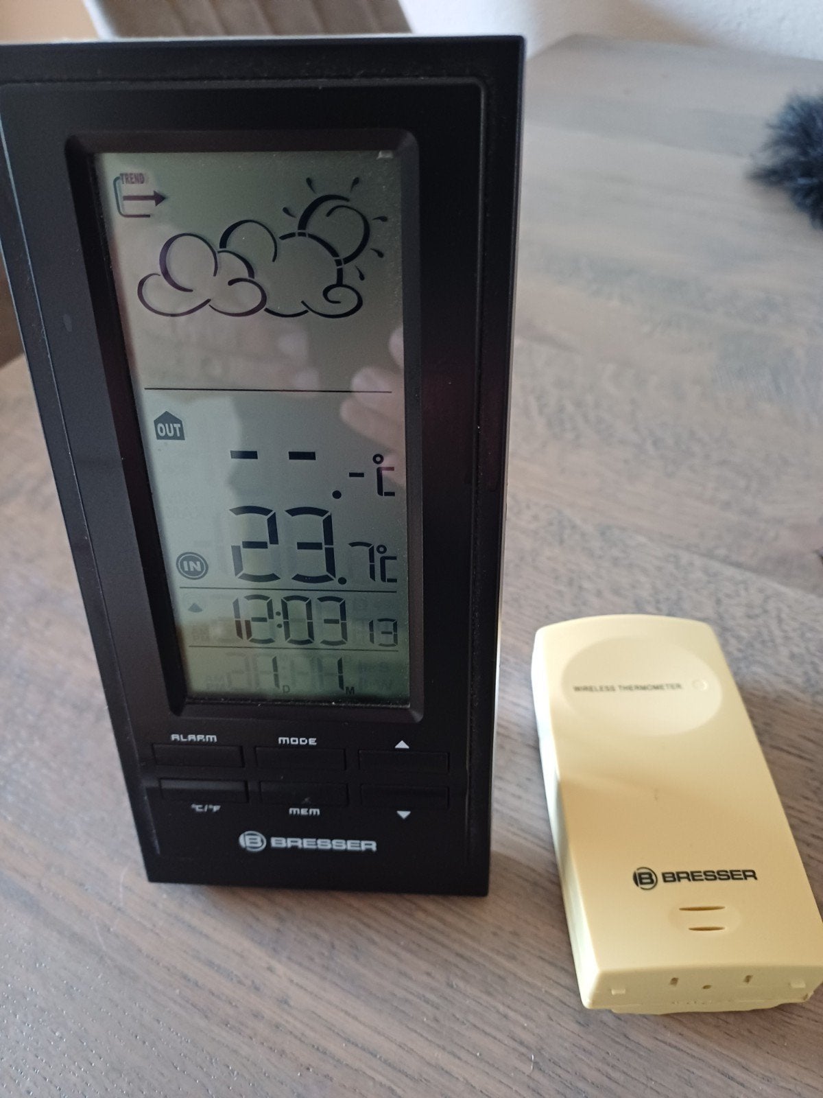 Bresser weerstation met buitensensor - Werkt goed, Audio, Tv en Foto, Weerstations en Barometers, Ophalen of Verzenden, Gebruikt