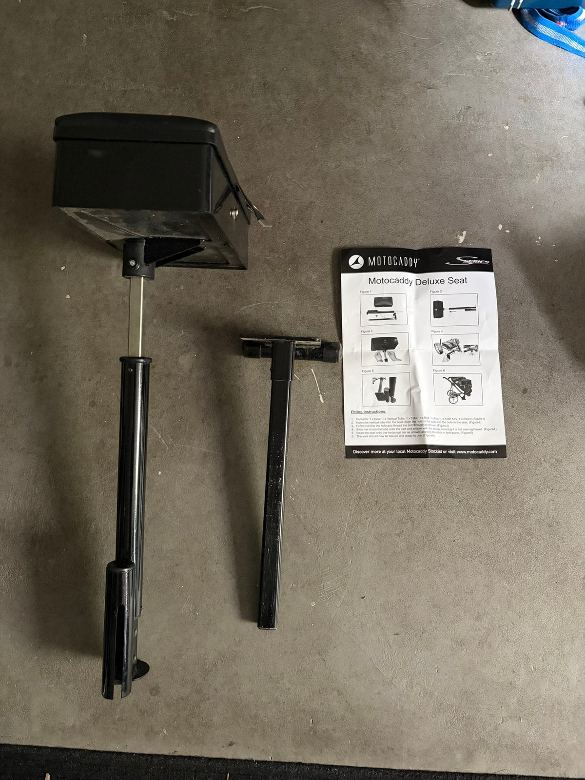 Stoeltje motocaddy, Sport en Fitness, Golf, Ophalen, Gebruikt, Golfkar, Overige merken