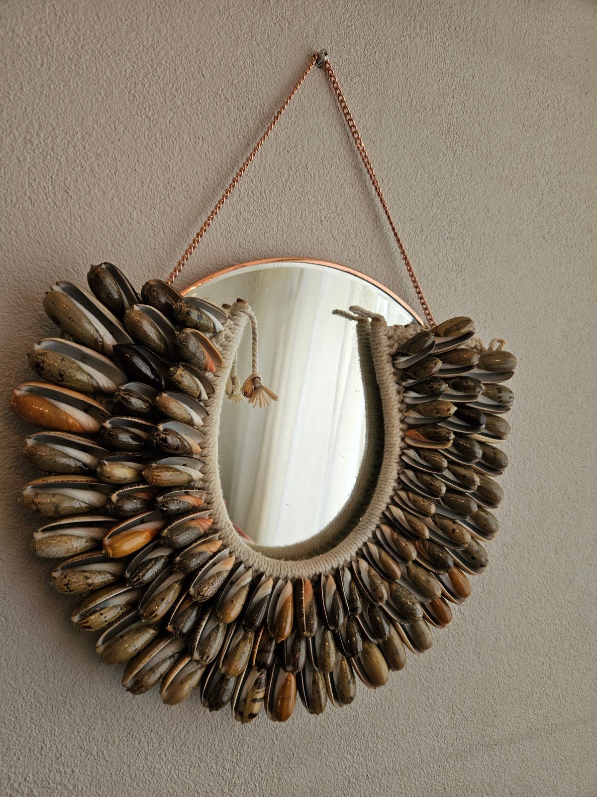 Bohemian handgemaakt Olivia schelpen., Antiek en Kunst, Curiosa en Brocante, Ophalen of Verzenden
