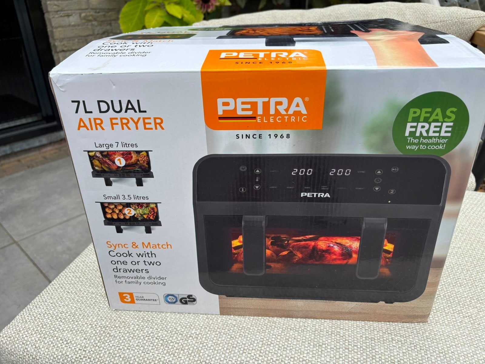 Petra Airfryer met kijkvenster - 7L Dual Air Fryer, Ophalen, Nieuw, Airfryer XL, 1500 gram of meer