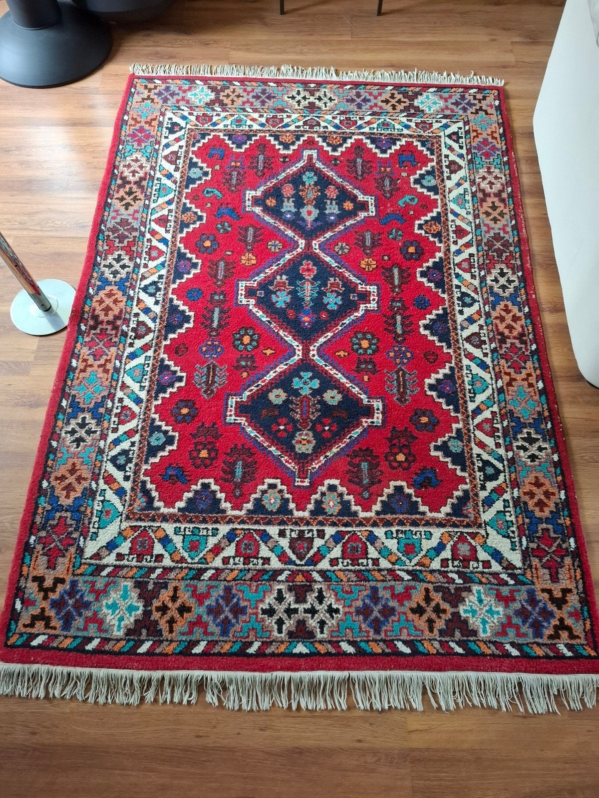Prachtig Perzisch tapijt, Shiraz, 165x240 cm, Ophalen, Gebruikt, Perzisch, Shiraz, Traditioneel, 150 tot 200 cm