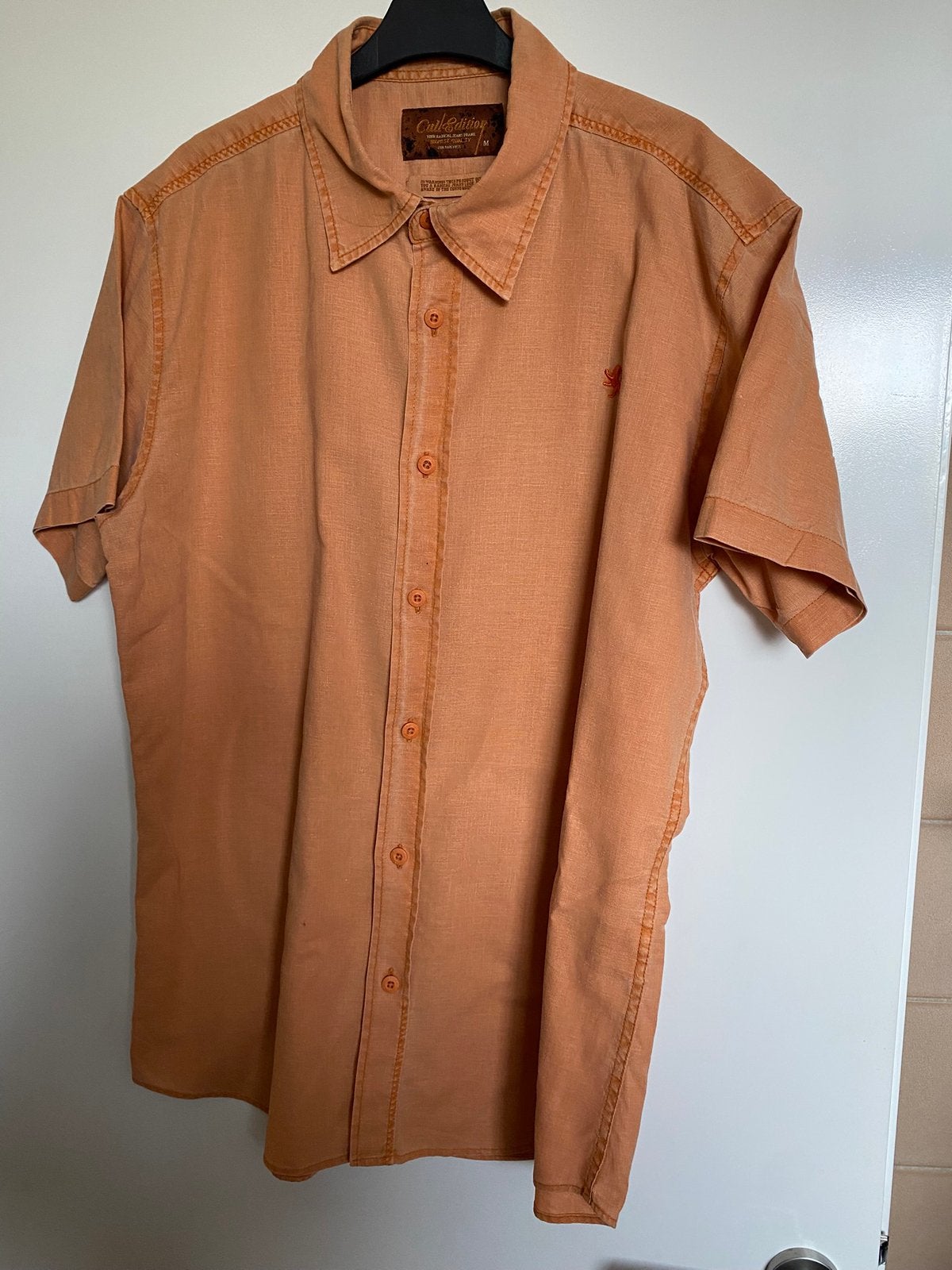 Overhemd, Kleding | Heren, Overhemden, Ophalen of Verzenden, Gedragen, Oranje, Halswijdte 39/40 (M)