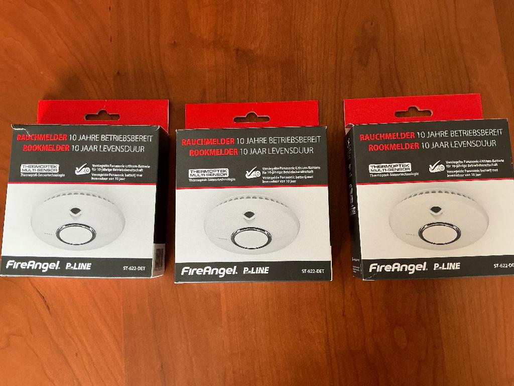 Nieuwe FireAngel Rookmelder, 3 stuks, Doe-het-zelf en Verbouw, Alarmsystemen, Ophalen, Nieuw, Detector, Sensor of Melder, Rook