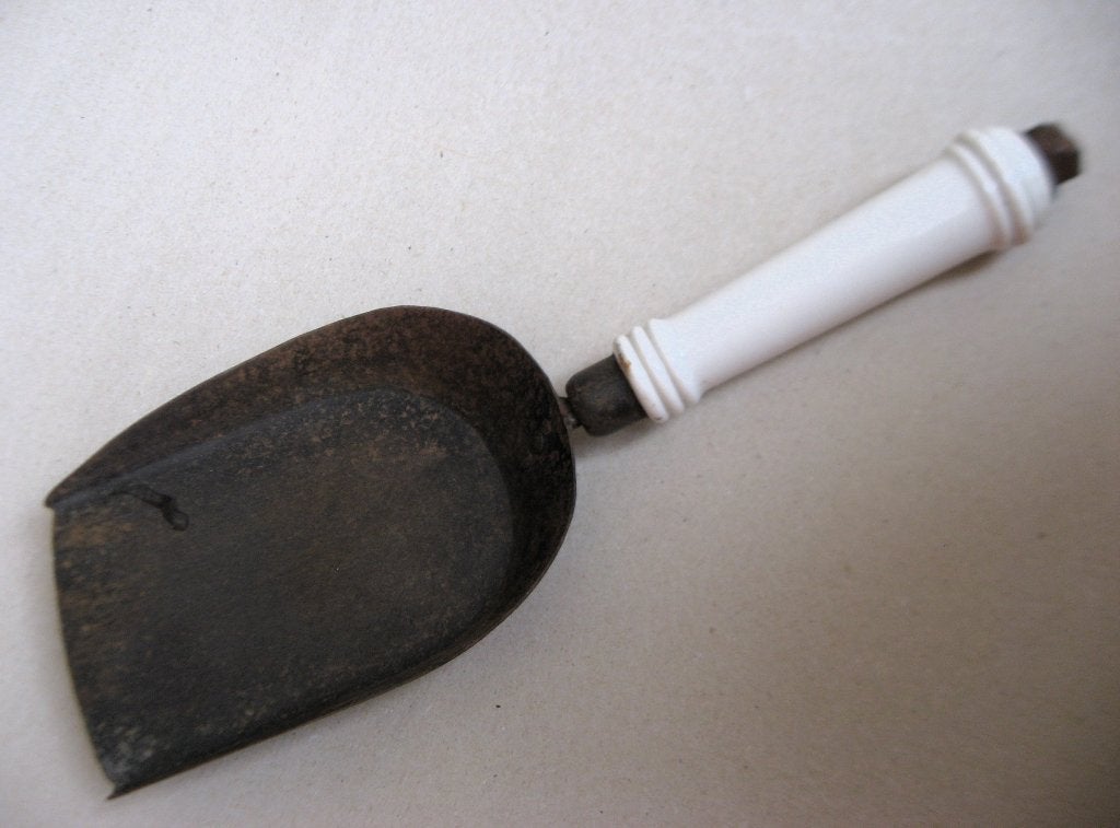 Antieke kolenschep, smeedijzer en ironstone ca 1900, Ophalen of Verzenden