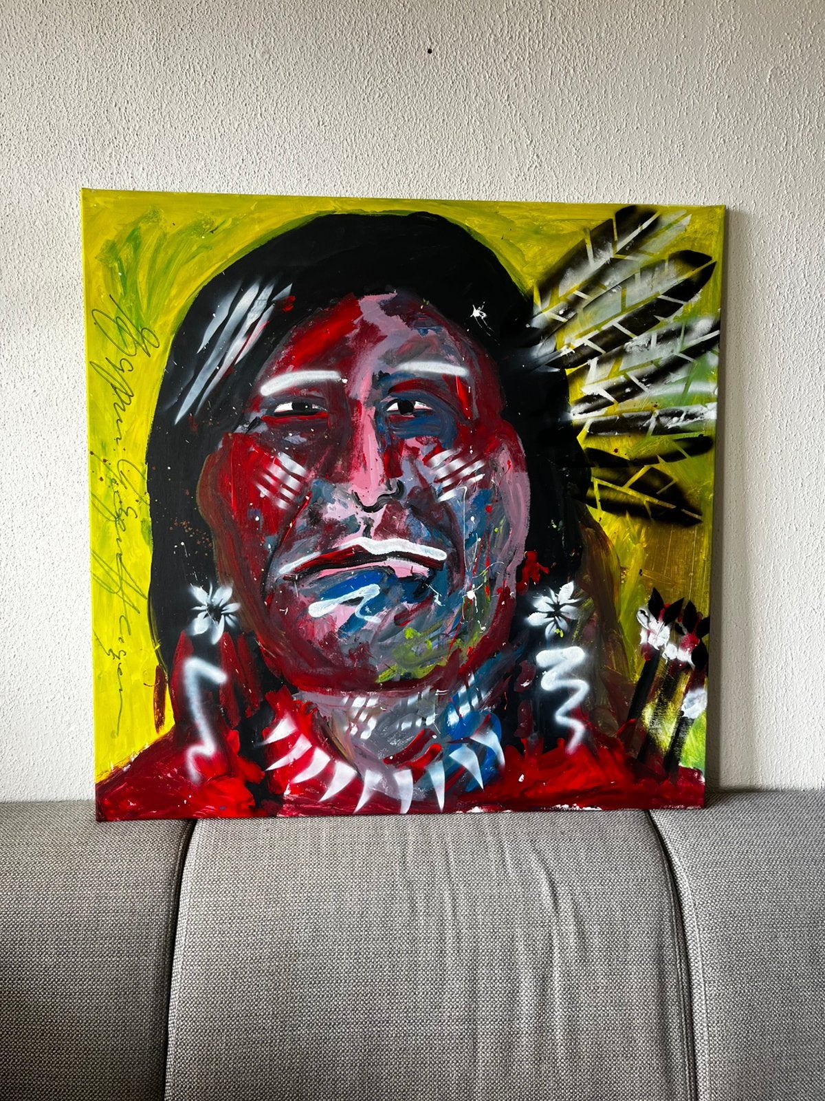 Espen Greger Hagen – nr. 18 – acryl op canvas – 100  100 cm, Ophalen