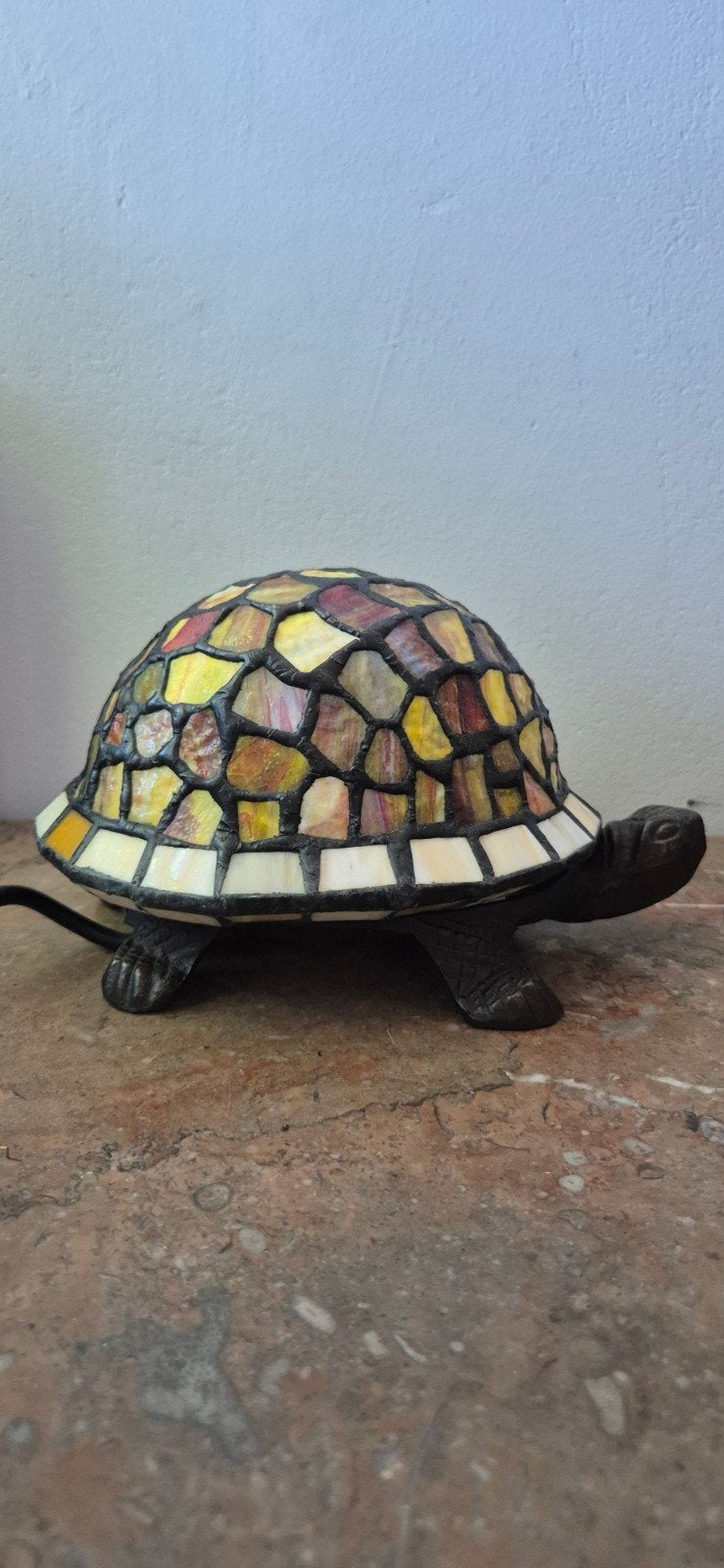 Tiffany stijl schildpad lamp, sfeervolle verlichting, Overige merken, Meerkleurig, Overige fittingen, Ophalen of Verzenden
