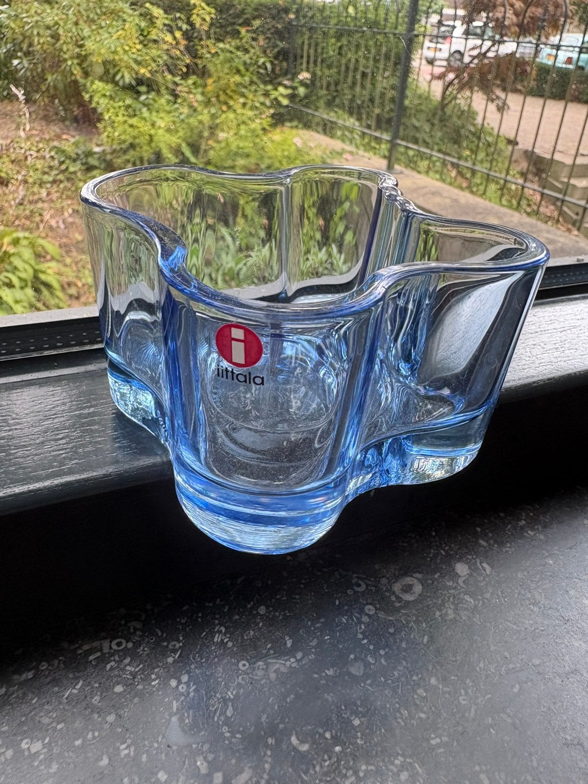 Iittala Alvar Aalto waxinelichtje aqua blauw, Ophalen of Verzenden