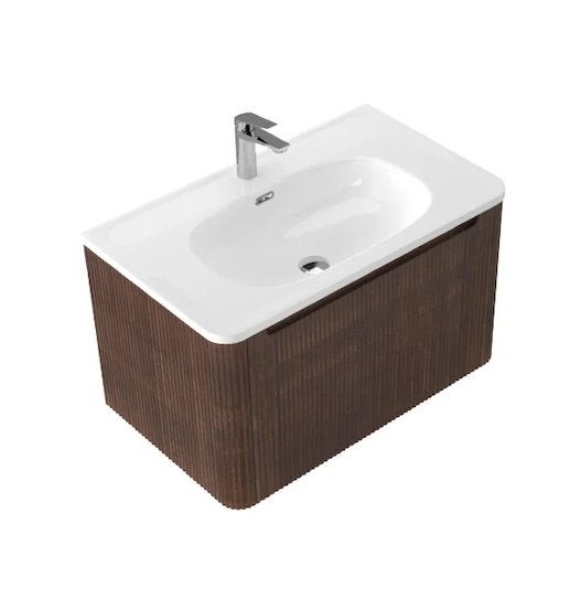 NIEUW! Badmeubel, walnoot, wastafel + onderkast, Sano 80, Huis en Inrichting, Woonaccessoires | Overige, Ophalen of Verzenden