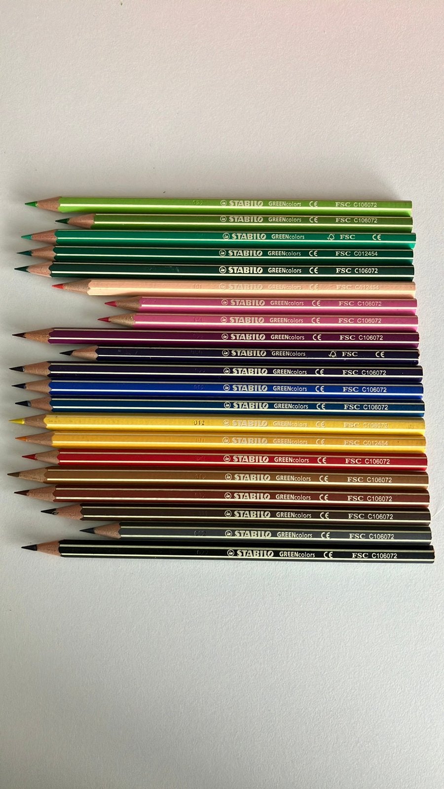 Stabilo Greencolors podlodwn 21x div kleuren, Ophalen of Verzenden, Zo goed als nieuw, Potlood of Stift