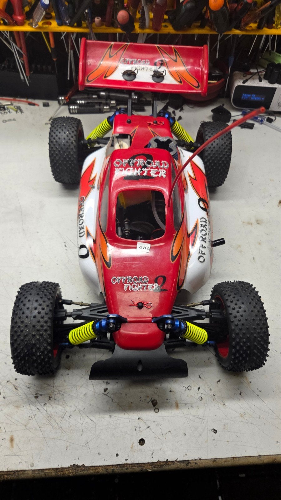 Te koop leuke kyosho, Gebruikt, Ophalen of Verzenden, Auto onroad, Schaal 1:8