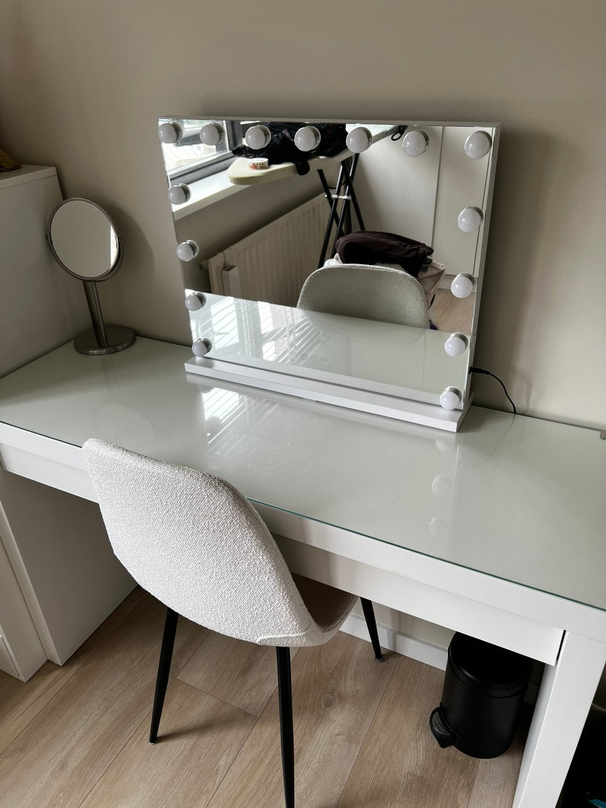 Make up tafel, spiegel en stoel te koop, Ophalen, Zo goed als nieuw, 50 tot 100 cm, Minder dan 100 cm