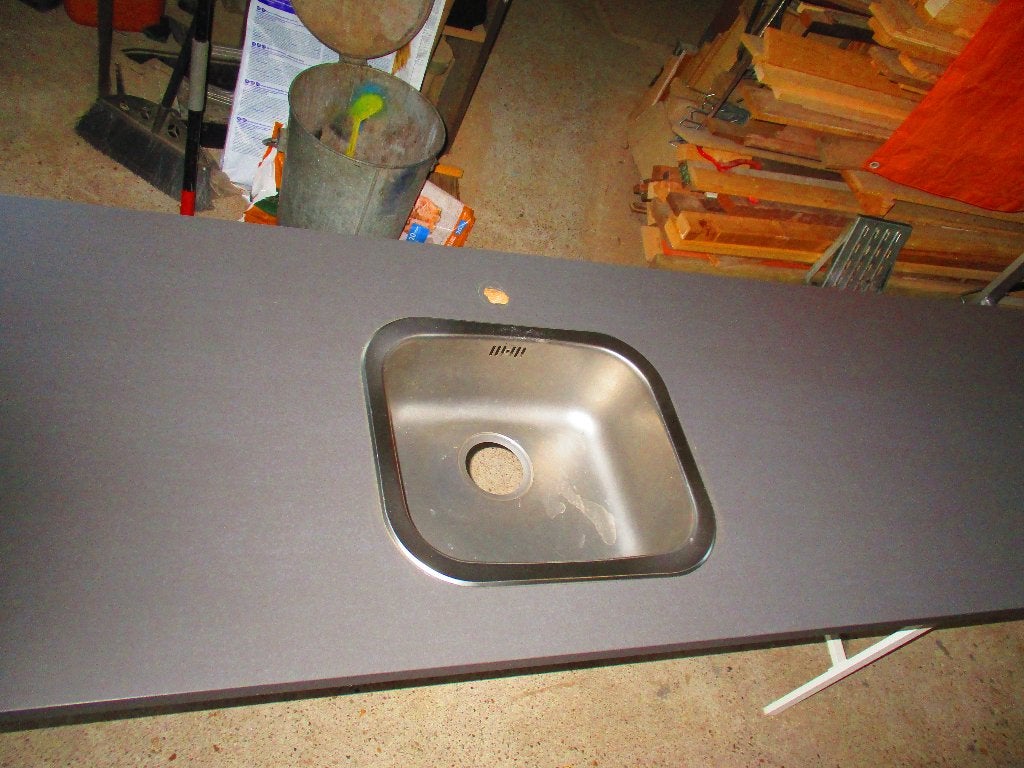 aanrechtblad met bak, Huis en Inrichting, Ophalen, Zo goed als nieuw, 200 cm of meer, Minder dan 100 cm