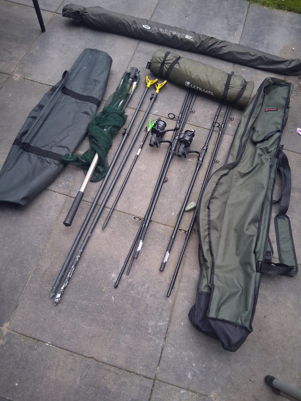 Complete karper set voor beginners, Watersport en Boten, Ophalen of Verzenden, Gebruikt, Complete set