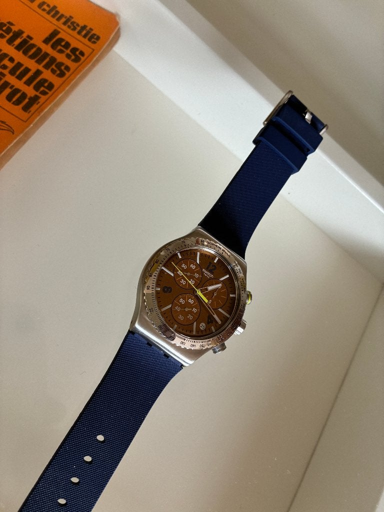 Swatch Irony Chrono ( Sideral Glow YVS-534 ), Ophalen, Overige materialen, Polshorloge, Zo goed als nieuw