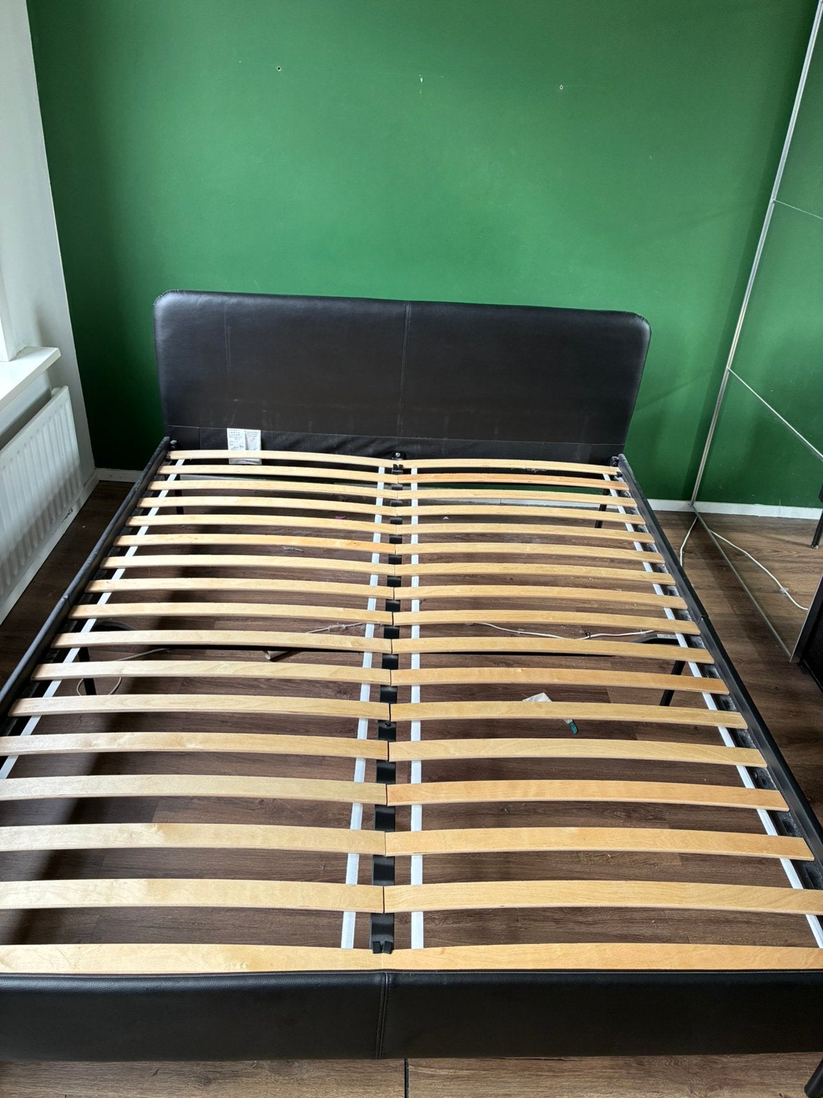 IKEA Bed 160x200, Ophalen, Gebruikt, Zwart, Tweepersoons