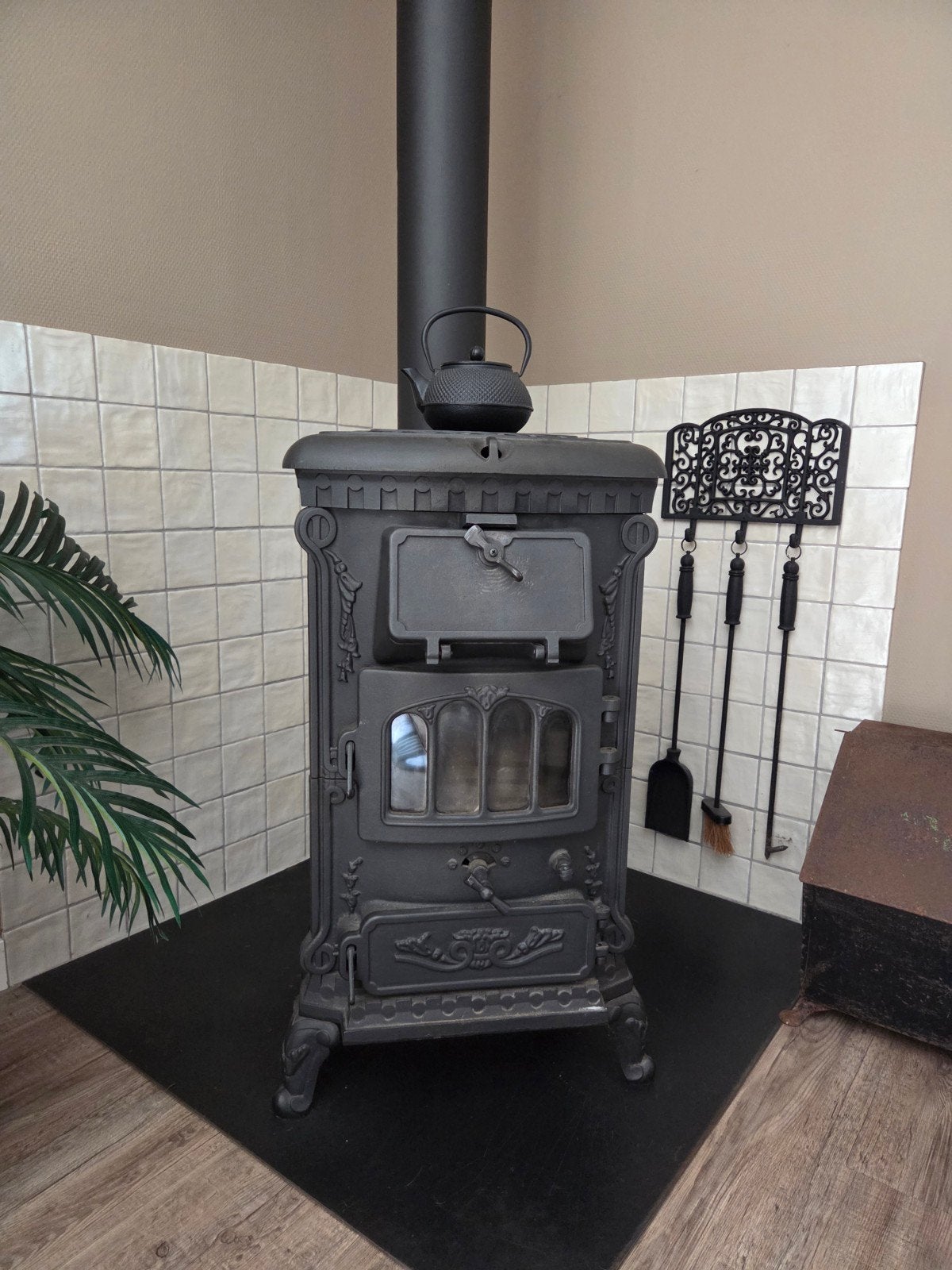 Mooie Thermocet Rose kolen/houtkachel - Goede staat, Gebruikt, Ophalen of Verzenden, Vrijstaand, Hout