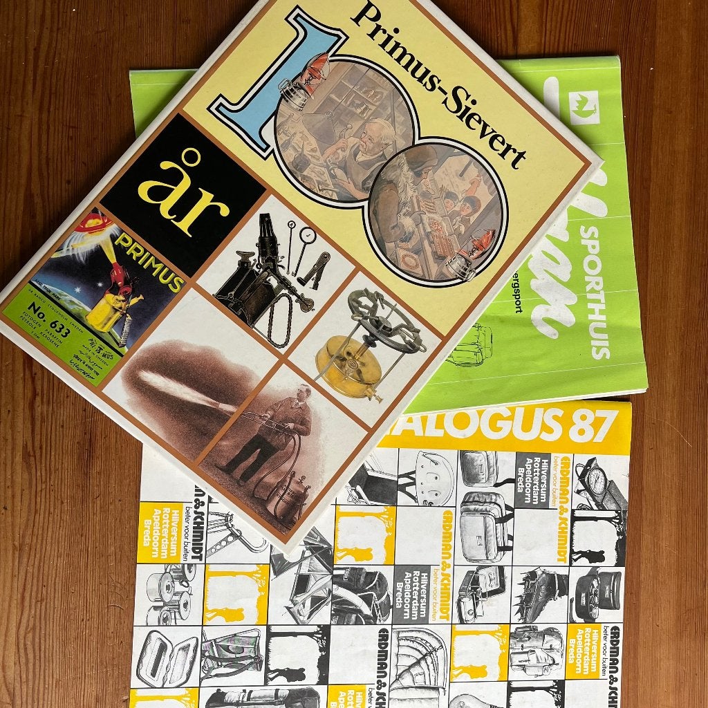 Primus jubileumboek + 2 catalogi, Ophalen of Verzenden, Gelezen, Overige onderwerpen