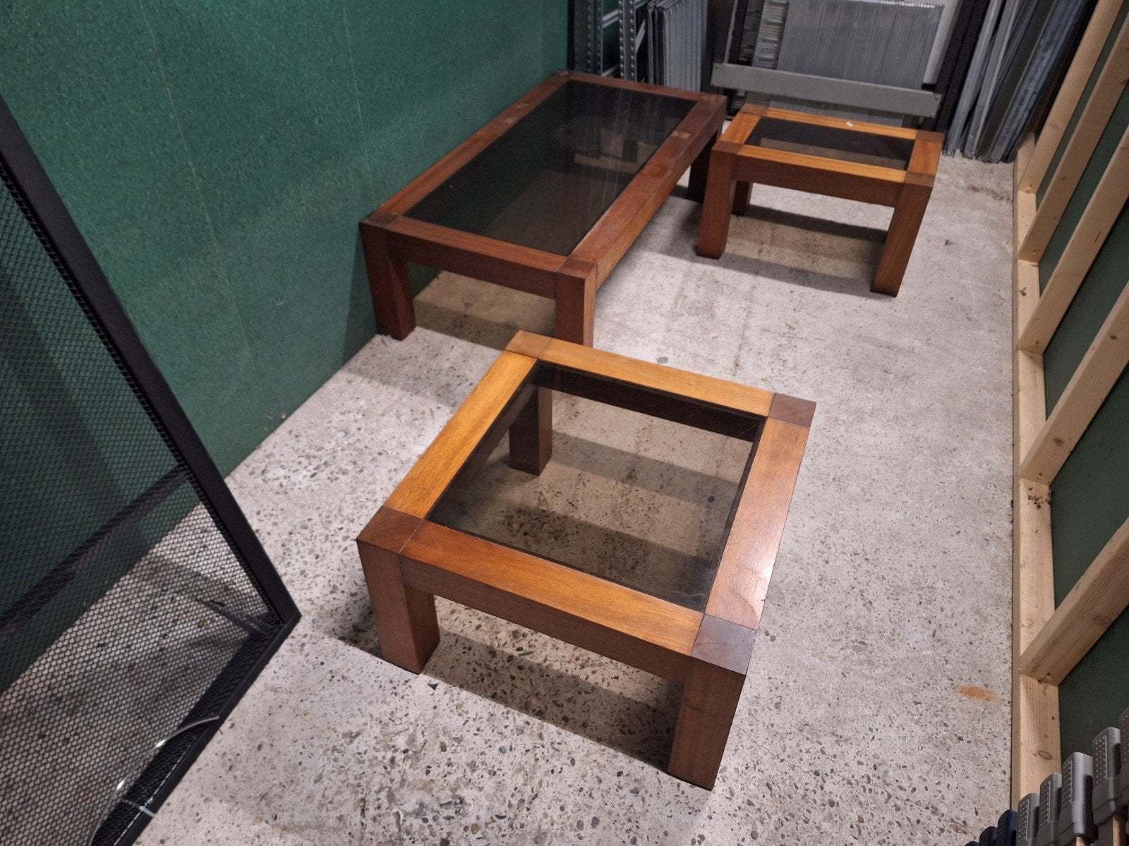 gratis af te halen salontafels massief rookgas glas hout, Ophalen, Gebruikt, 50 tot 100 cm, Klassiek