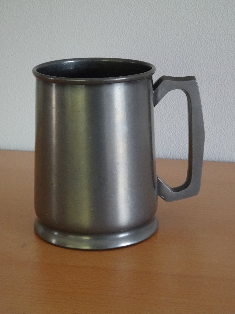 Beker bierpul tin kroes drinkbeker vintage, Ophalen, Gebruikt, Pul(len), Overige merken