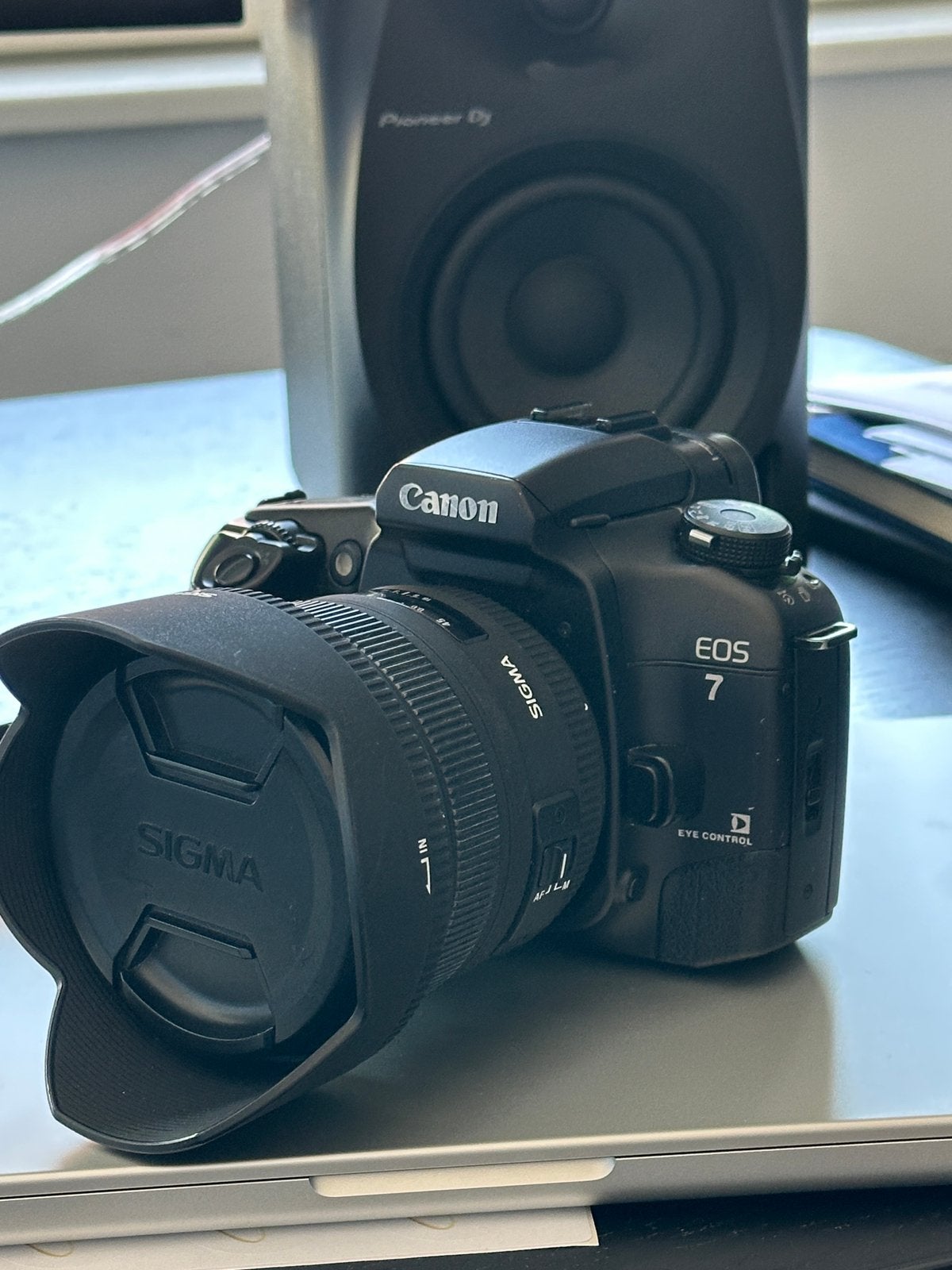 Canon EOS 7 Eye Control + Sigma 50mm f/1.4, Ophalen of Verzenden, Zo goed als nieuw, Spiegelreflex, Canon