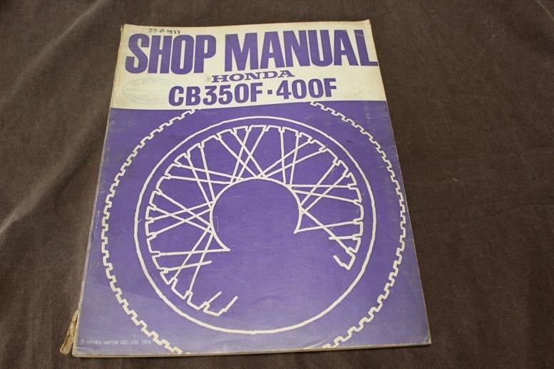 Honda CB350F CB400 F 1974 motorcycle shop manual handboek, Motoren, Handleidingen en Instructieboekjes, Ophalen of Verzenden, Honda
