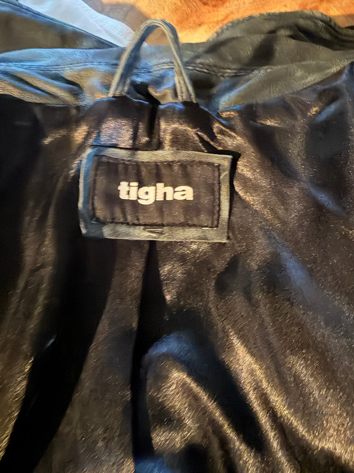 Tigha Leren Bikerjack met Kralen - Maat M/L, Ophalen of Verzenden, Zo goed als nieuw, Maat 38/40 (M), Zwart
