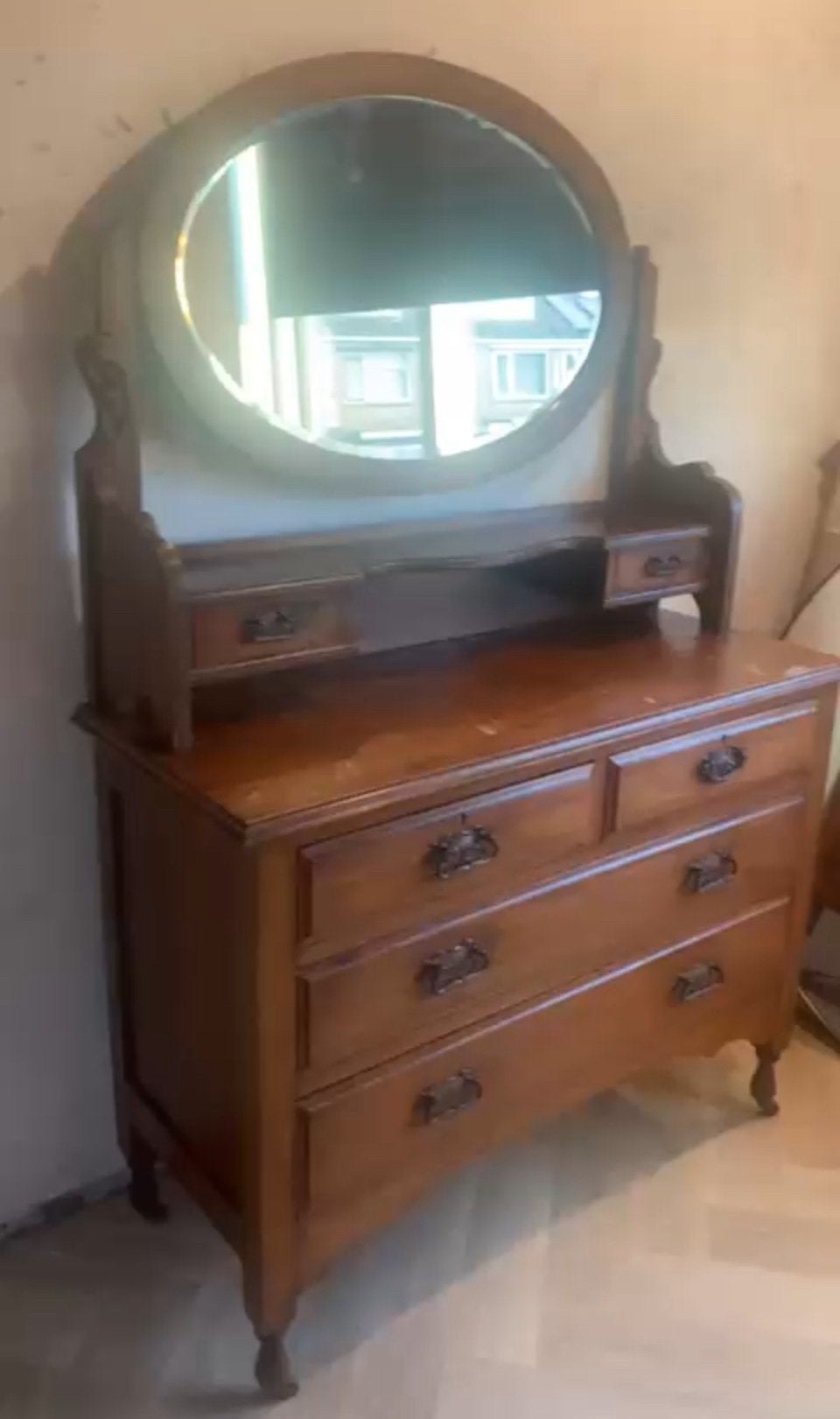 Oud Engelse kaptafel, Ophalen, Gebruikt, 100 tot 150 cm, 100 tot 150 cm