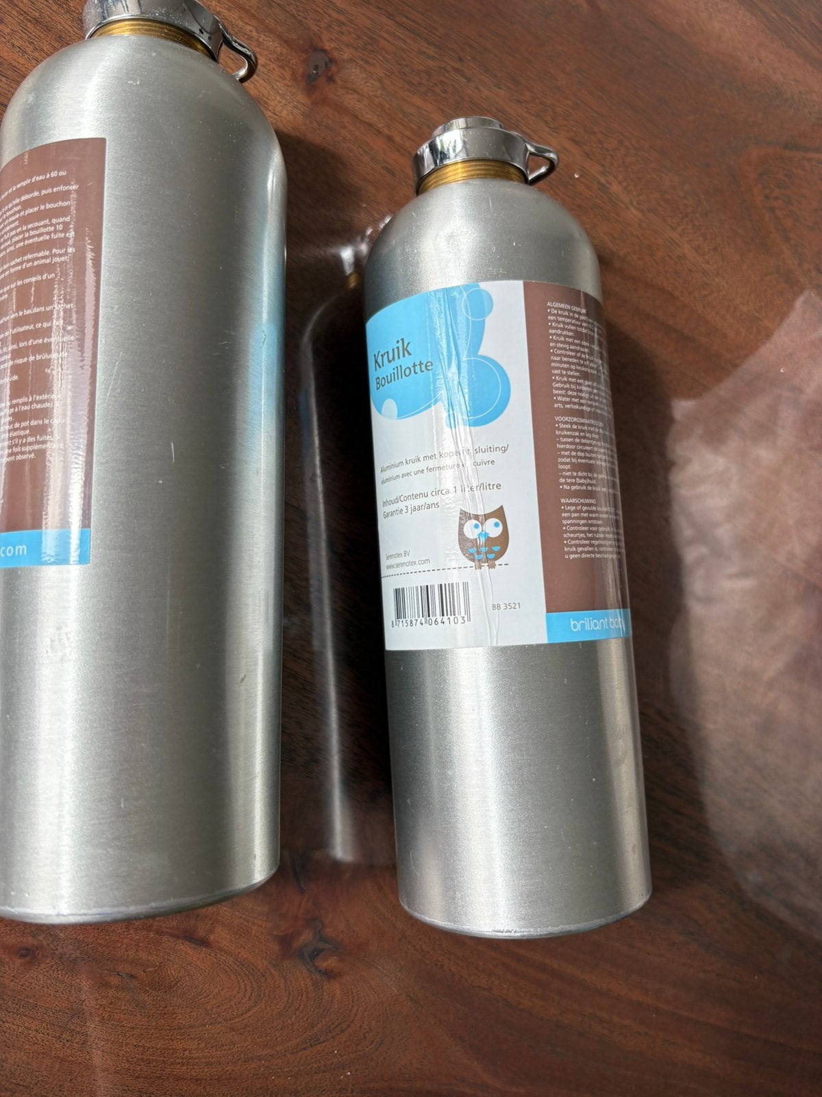 Briljant Baby Kruik Bouillotte - Aluminium 1 Liter, Ophalen, Gebruikt