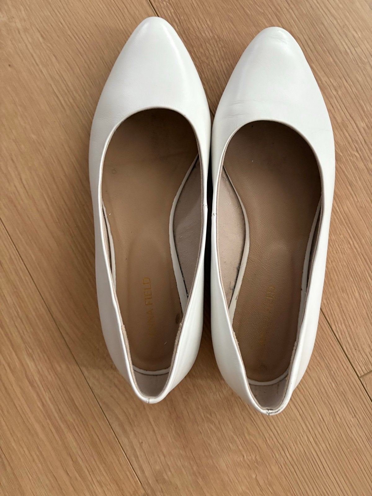 Witte ballerina's Anna Field - maat 40 - 1x gedragen, Ophalen of Verzenden, Zo goed als nieuw, Wit, Ballerina's