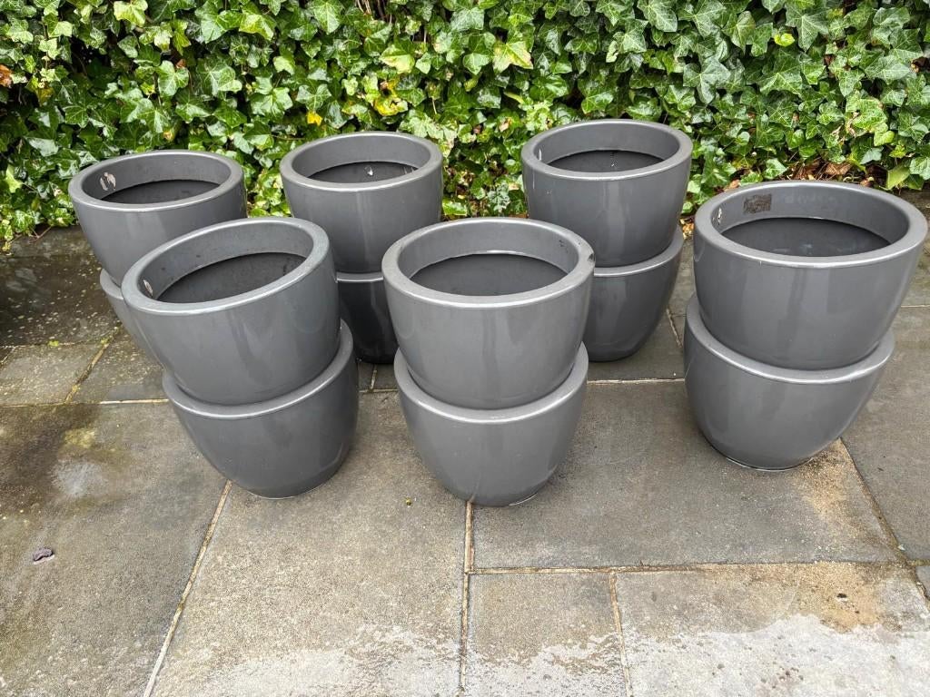 bloempotten kunststof, Kunststof, Rond, Zo goed als nieuw, Minder dan 40 cm