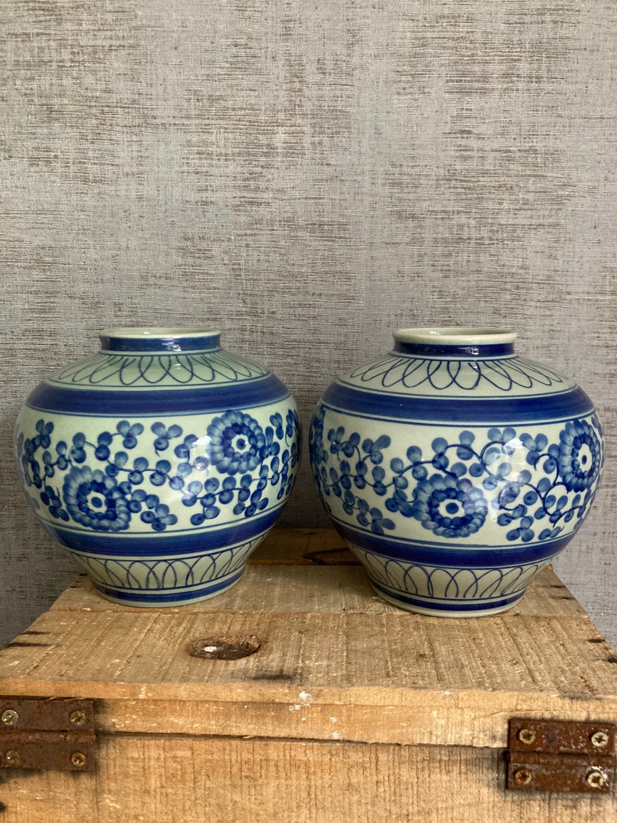 Brocante Chinese vazen/ bloempotten, in perfecte staat, Ophalen of Verzenden