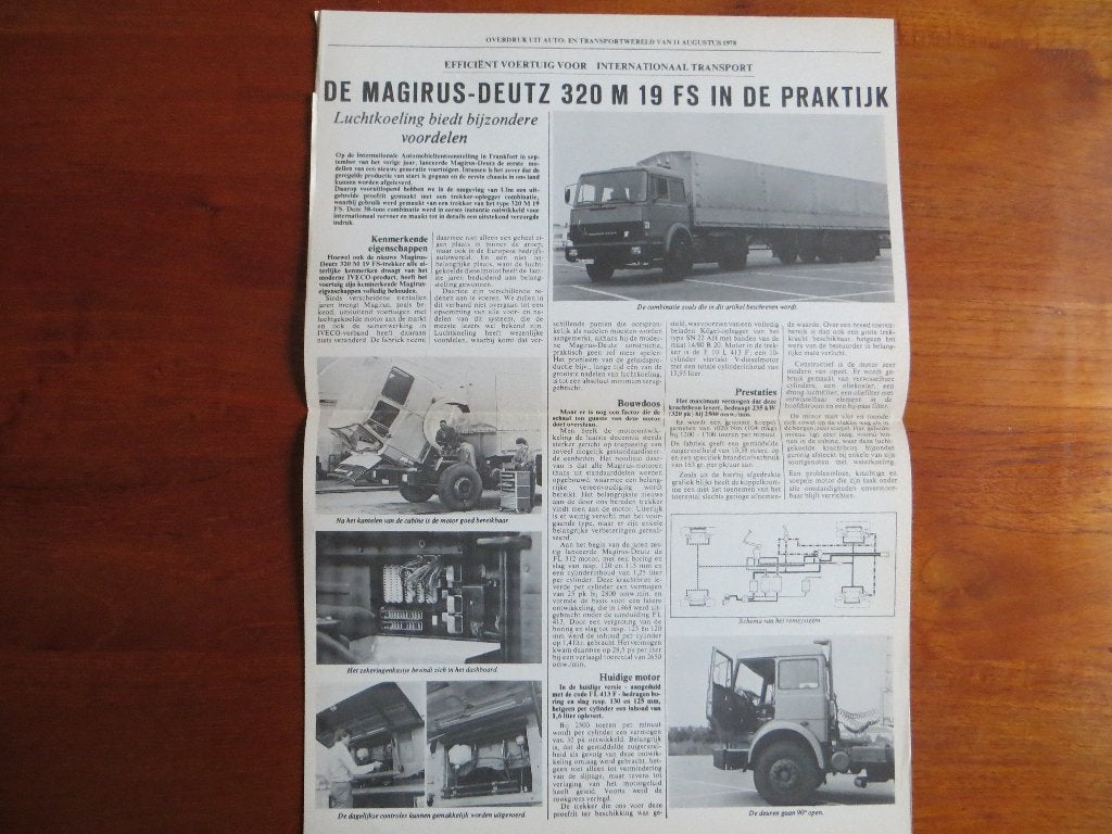 Magirus-Deutz 320 M 19 FS in de praktijk (aug. 1978), Ophalen of Verzenden, Nieuw, Overige merken