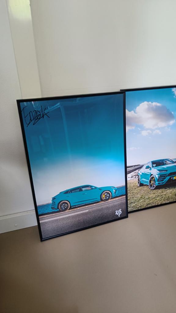 3 Originele Enzo Knol Lamborghini Urus posters, Ophalen, Minder dan 50 cm, Schilderij, Minder dan 50 cm